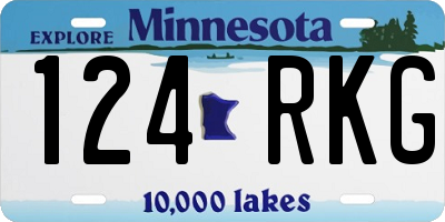 MN license plate 124RKG
