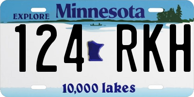 MN license plate 124RKH