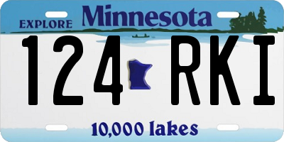 MN license plate 124RKI