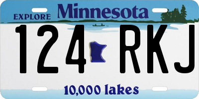 MN license plate 124RKJ