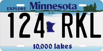MN license plate 124RKL