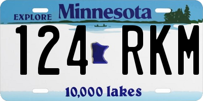 MN license plate 124RKM