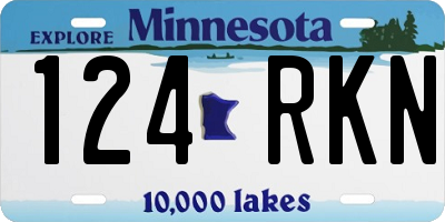 MN license plate 124RKN