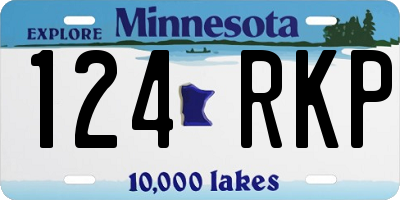 MN license plate 124RKP