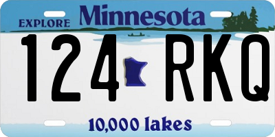 MN license plate 124RKQ