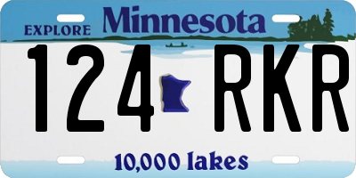MN license plate 124RKR