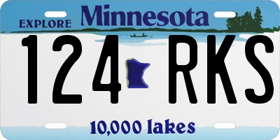MN license plate 124RKS