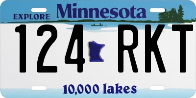 MN license plate 124RKT