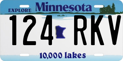 MN license plate 124RKV