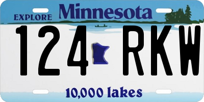 MN license plate 124RKW