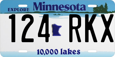 MN license plate 124RKX