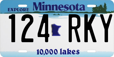 MN license plate 124RKY