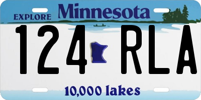 MN license plate 124RLA