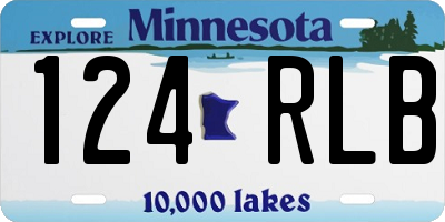 MN license plate 124RLB