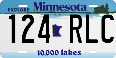 MN license plate 124RLC
