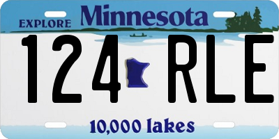 MN license plate 124RLE