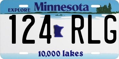MN license plate 124RLG