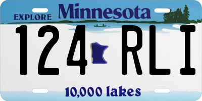 MN license plate 124RLI