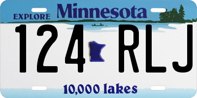 MN license plate 124RLJ