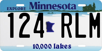 MN license plate 124RLM