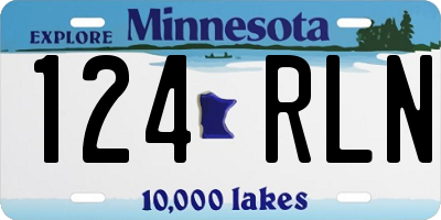 MN license plate 124RLN