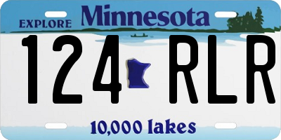 MN license plate 124RLR