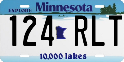 MN license plate 124RLT