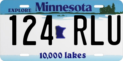 MN license plate 124RLU