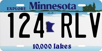 MN license plate 124RLV