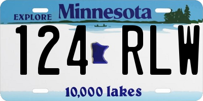 MN license plate 124RLW