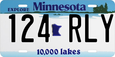 MN license plate 124RLY