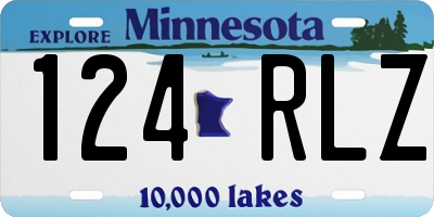 MN license plate 124RLZ