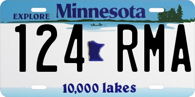 MN license plate 124RMA