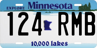 MN license plate 124RMB