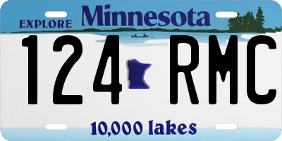 MN license plate 124RMC