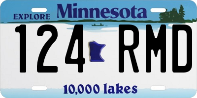 MN license plate 124RMD