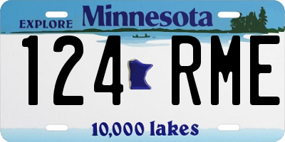 MN license plate 124RME