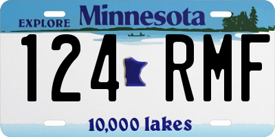MN license plate 124RMF