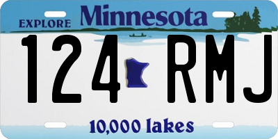 MN license plate 124RMJ