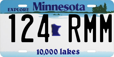 MN license plate 124RMM