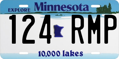 MN license plate 124RMP