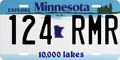 MN license plate 124RMR