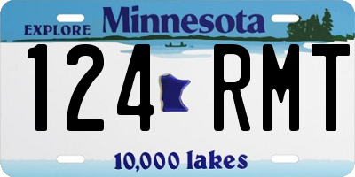MN license plate 124RMT