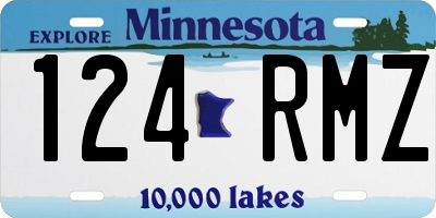 MN license plate 124RMZ