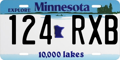 MN license plate 124RXB