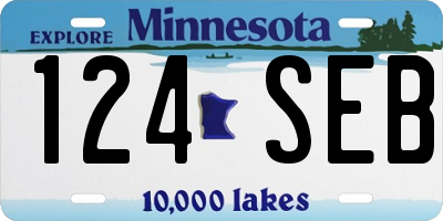 MN license plate 124SEB