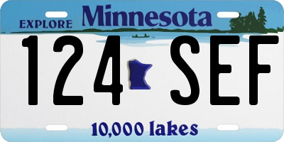 MN license plate 124SEF