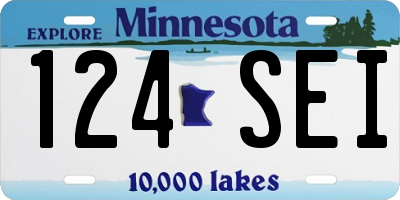 MN license plate 124SEI
