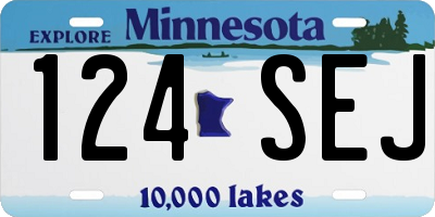 MN license plate 124SEJ