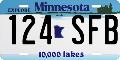 MN license plate 124SFB